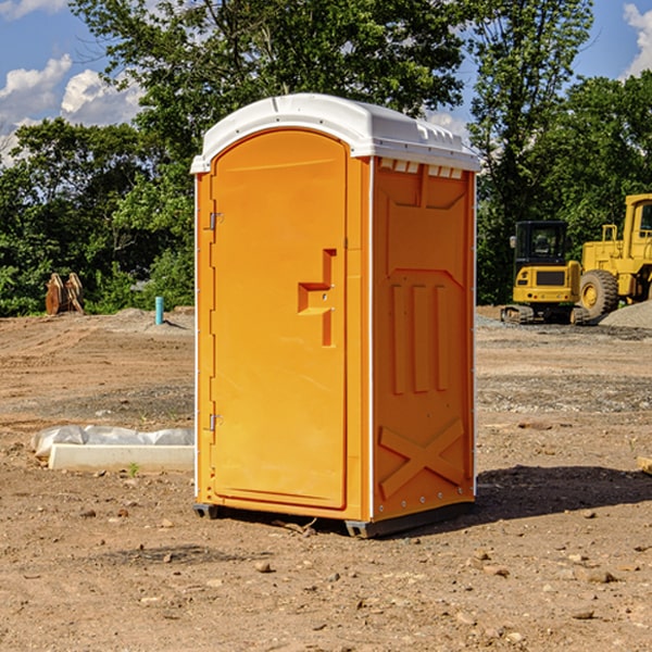 how often are the portable restrooms cleaned and serviced during a rental period in Pendleton KY